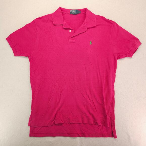 Polo by Ralph Lauren Collared Short Sleeve Polo Shirt Mens Size Large L Pink - Picture 2 of 9